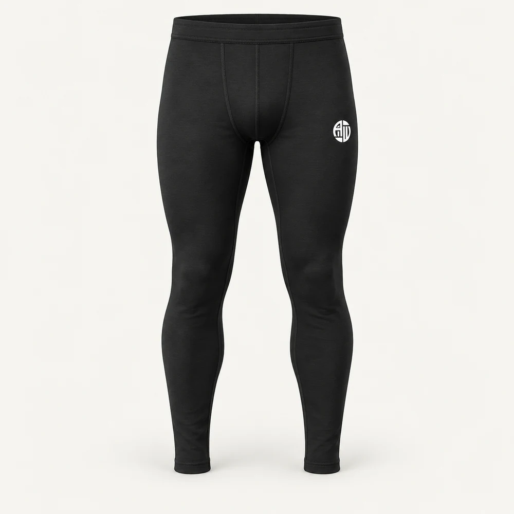Illustrative APRAWEAR branded thermal base-layer leggings mockup