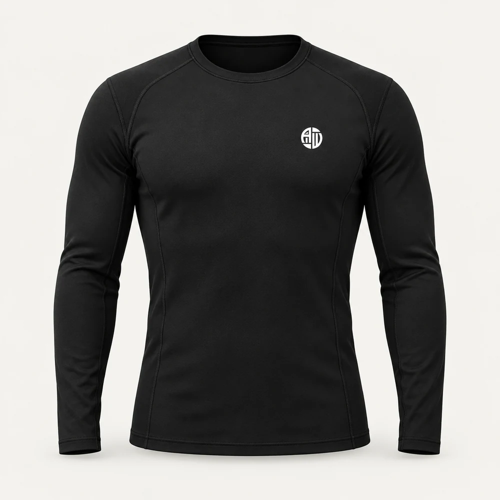 Illustrative APRAWEAR branded thermal base-layer tops mockup